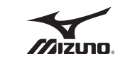 Mizuno logo in black and white on a white background