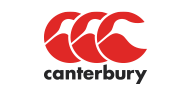 Canterbury logo with red and black design on a white background